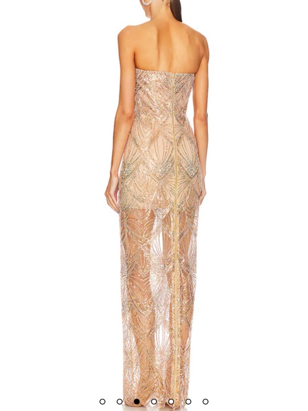Bronx and Banco Giselle Maxi Dress in gold - Picture 2 of 3